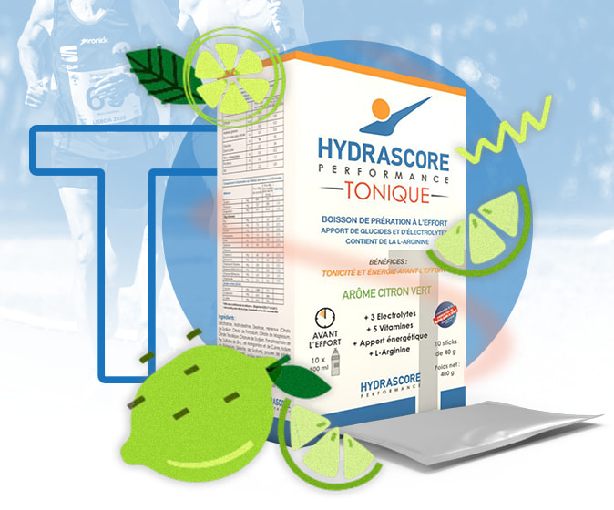 sticks hydrascore performance tonique arome citron vert